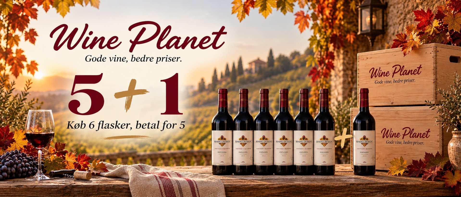 WinePlanet 6-for-5 tilbud – køb 6 flasker vin og betal kun for 5