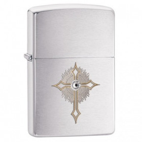 Zippo lighter: Cross w/ Stone