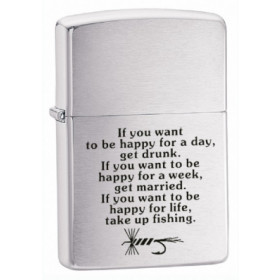 Zippo lighter: Fishing Poem