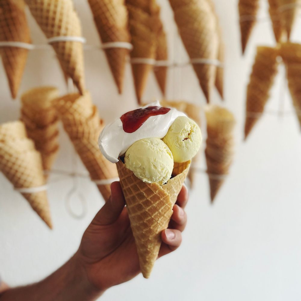 Gl. dags Isvaffel Maskine