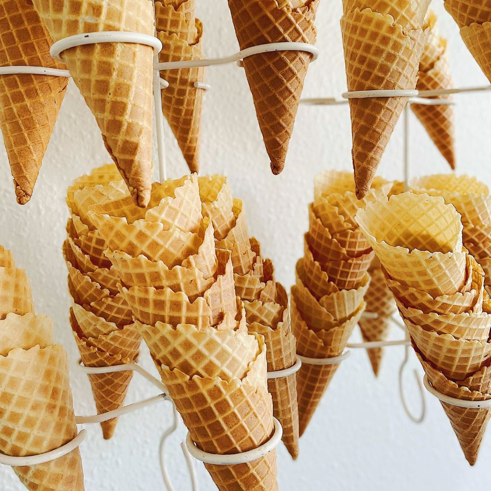 Gl. dags Isvaffel Maskine