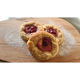 Karameliseret appelsin, kirsebær og hvidchokolade