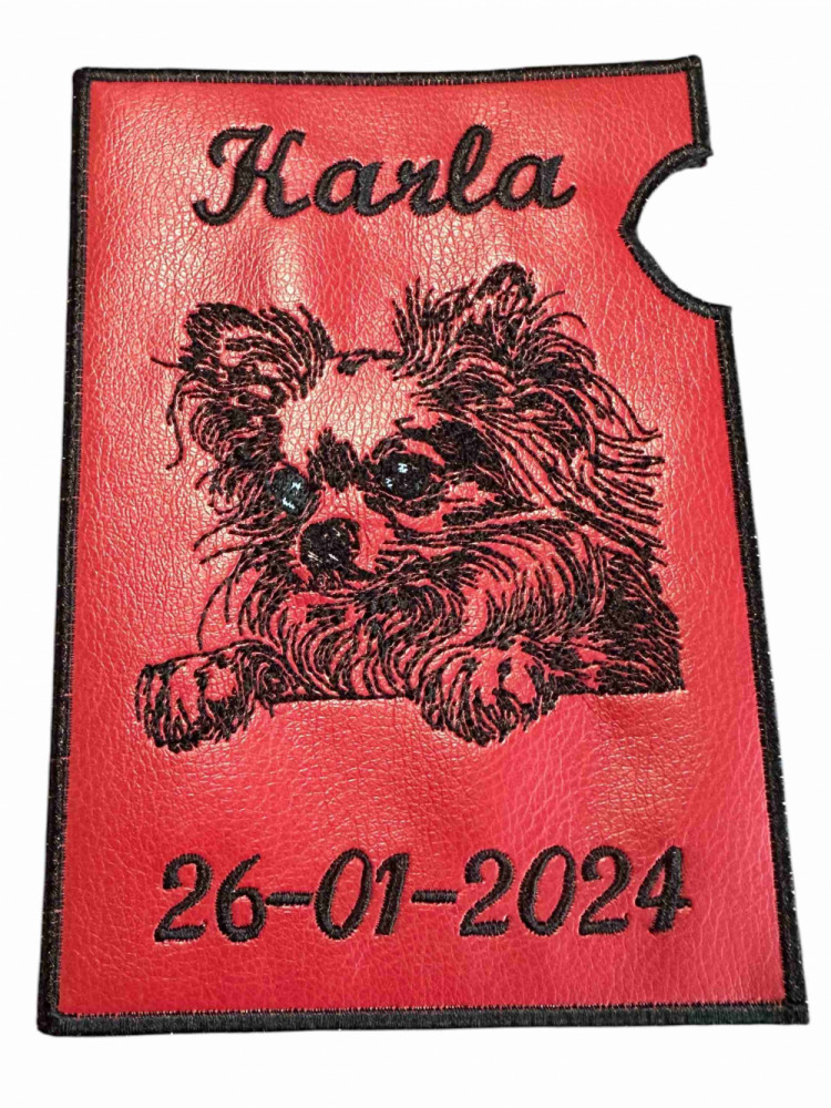 Etui til hundepas i kunstlæder