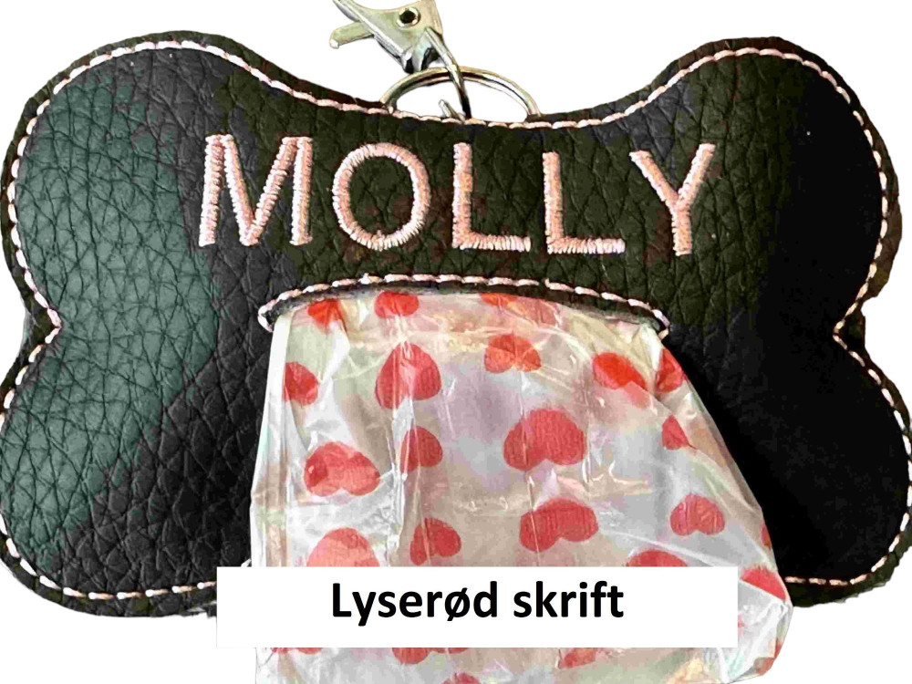 Hundeposeholder i sort kunstlæder