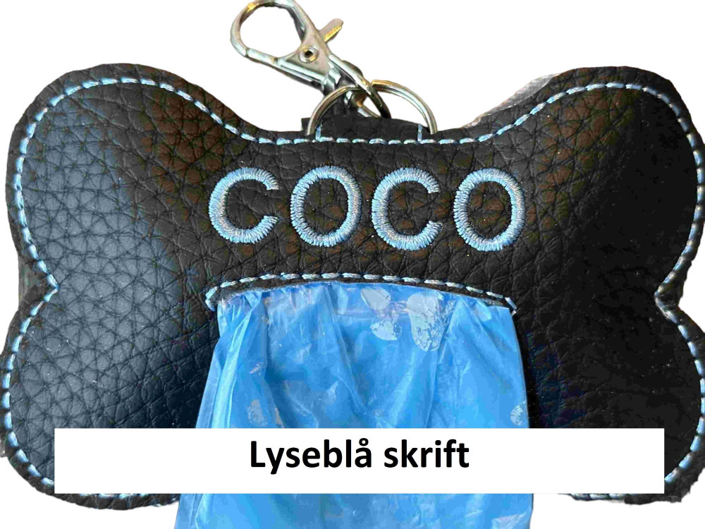 Hundeposeholder i sort kunstlæder