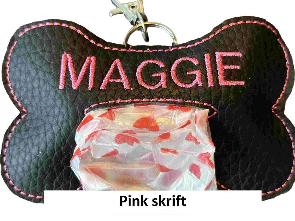 Hundeposeholder i sort kunstlæder