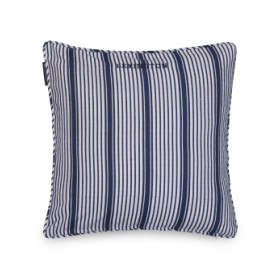Classic Striped Organic Cotton Twill Pudebtræk, White/Navy