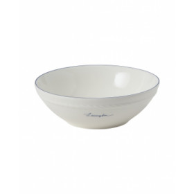 Gavesæt med lille lexington-skål i porcelæn (sæt med 4), hvid/blå