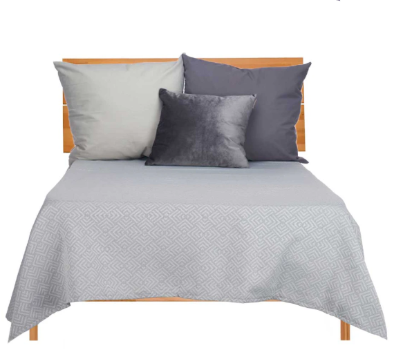 Giftdecor Geometrisk Sengetæppe Grå