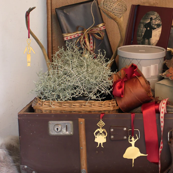 H.C. Andersen julepynt -  Forgyldt ballerina ophæng