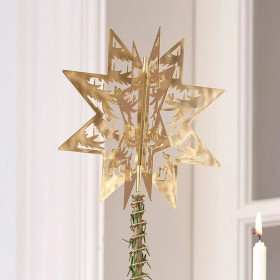 H.C. Andersen julepynt - Forgyldt topstjerne (16,5cm)