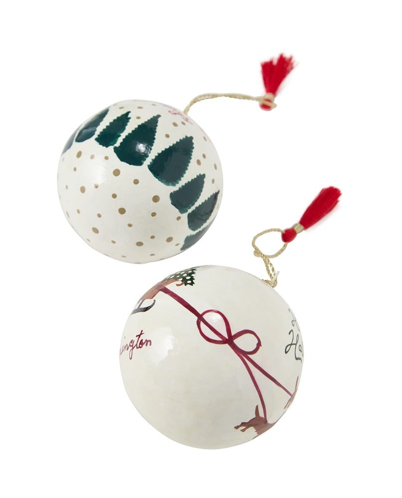 Lexington Julekugler i papmaché (sæt med 2)