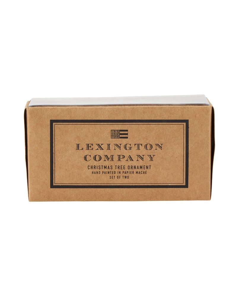 Lexington Julekugler i papmaché (sæt med 2)