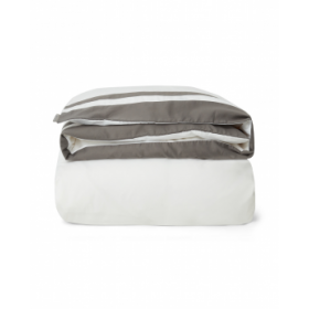 Lexington Hotel Sateen Contrast Dynebetræk, White/Charcoal