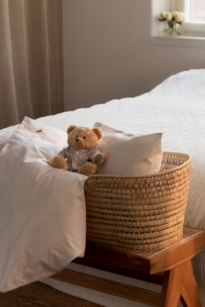 Lexington Baby Dynebetræk, Beige/hvid