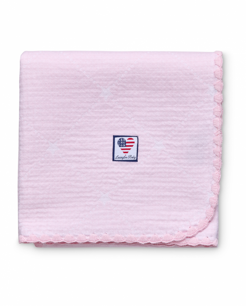 Lexington Baby Signature Star Organic Cotton Throw, Pink/White