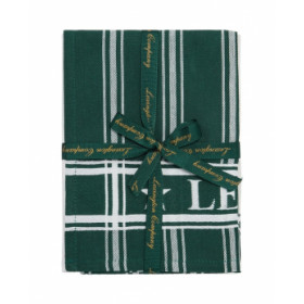 Lexington Bomuld jacquard køkkenhåndklæde (sæt af 2), grøn/hvid