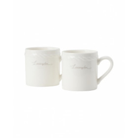 Lexington Espressokrus i porcelæn (sæt med 2), hvid/beige