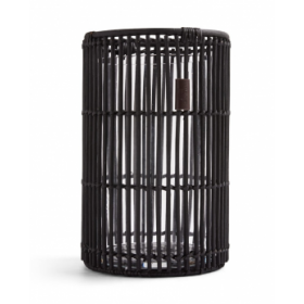 Lexington håndlavet rattan lysestage i sort, large