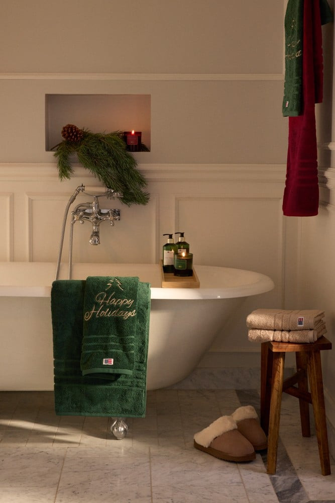 Lexington Happy holidays original håndklæde, juniper