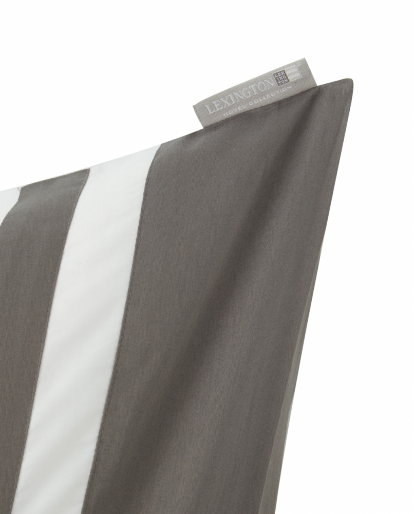 Lexington Hotel Sateen Contrast Pudebetræk, White/Charcoal