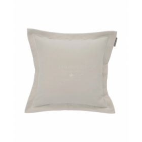 Lexington Hotel velour pudebetræk med broderi, beige