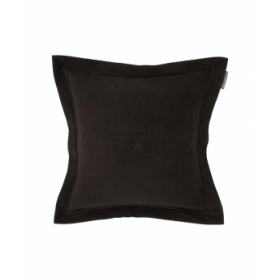 Lexington Hotel velour pudebetræk med broderi, dark gray