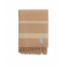 Lexington Hotel wool throw, beige/white