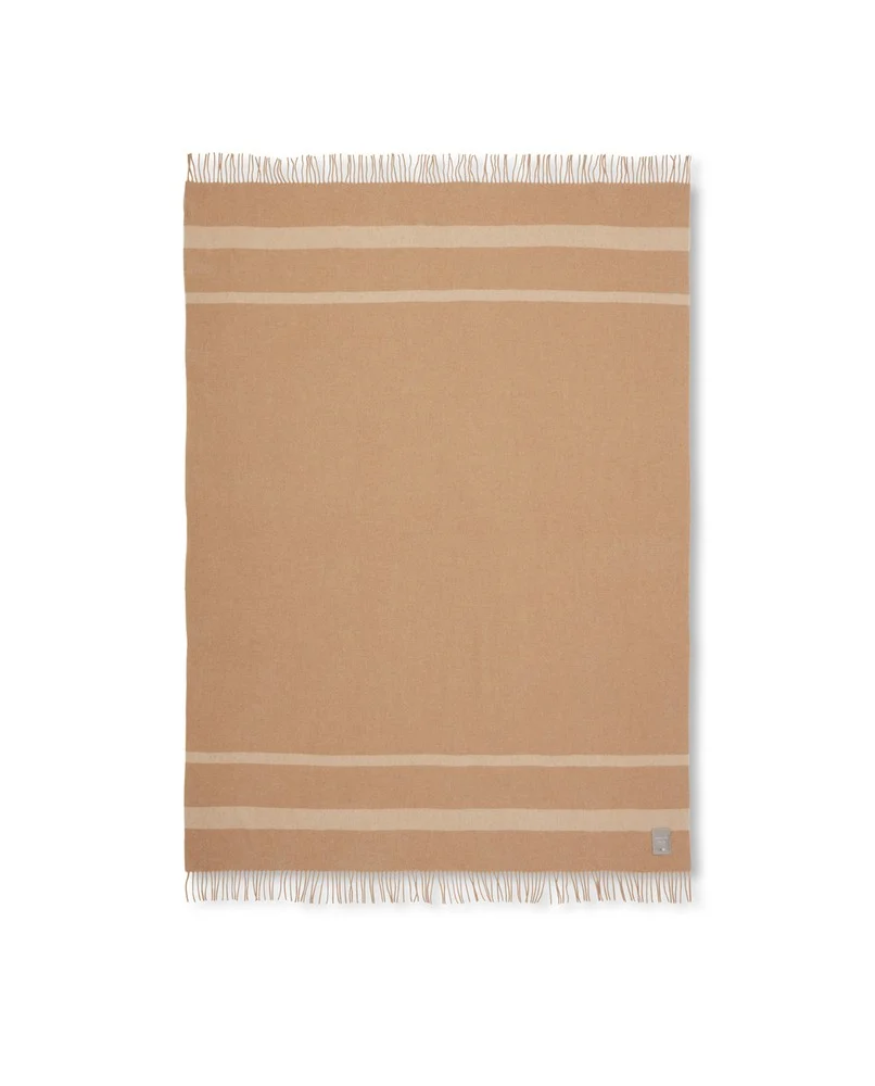 Lexington Hotel wool throw, beige/white