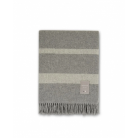 Lexington Hotel wool throw, gray/white