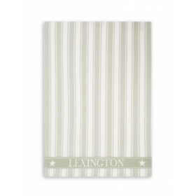 Lexington Icons Cotton Twill Waffle Striped Viskestykke, Green/White
