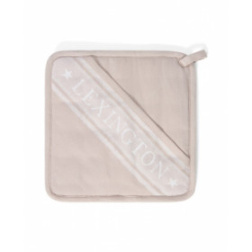 Lexington Icons grydelap i jacquard med stjerne, beige/hvid