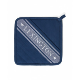 Lexington Icons grydelap i jacquard med stjerne, blå/hvid