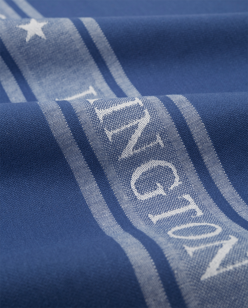 Lexington Icons jacquard viskestykke, Blue/White
