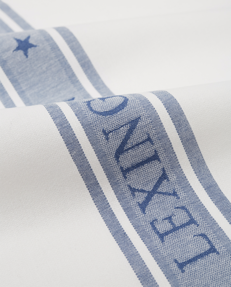 Lexington Icons jacquard viskestykke, White/Blue