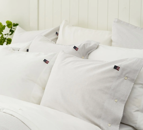 Lexington Icons Pin Point Dynebetræk Beige/White