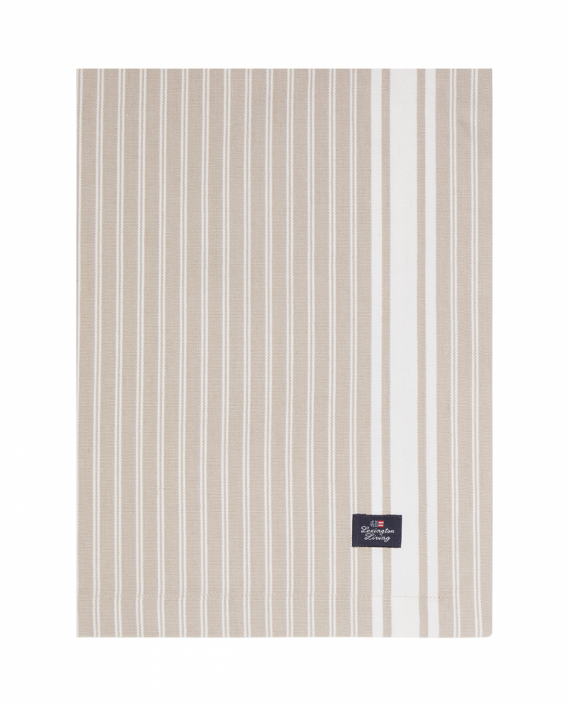 Lexington Icons stribet oxfordborddækkeserviet, hvid/beige