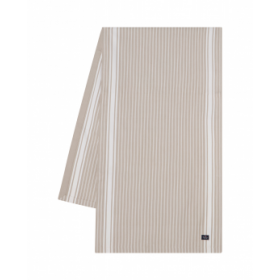 Lexington Icons stribet oxfordbordløber, hvid/beige