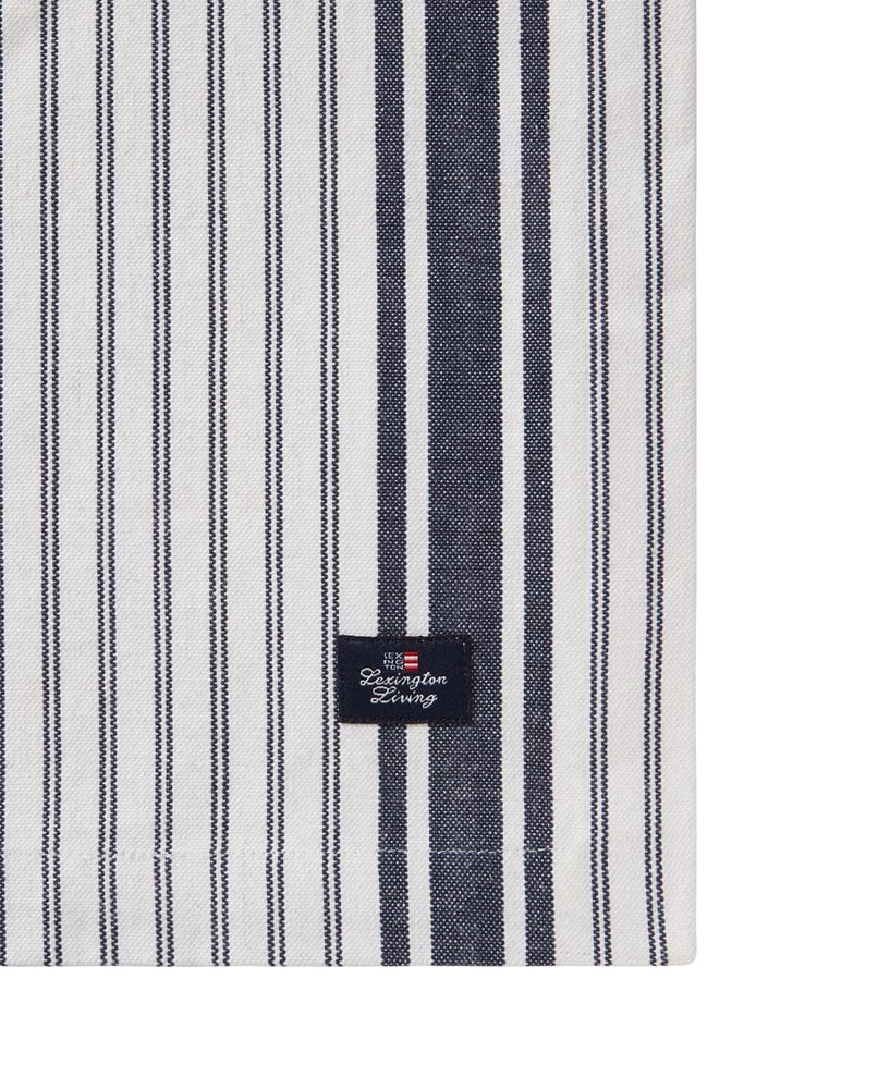 Lexington Icons stribet oxfordbordløber, hvid/blå