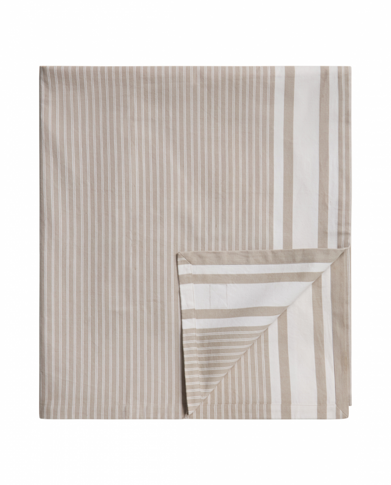 Lexington Icons stribet oxforddug, hvid/beige