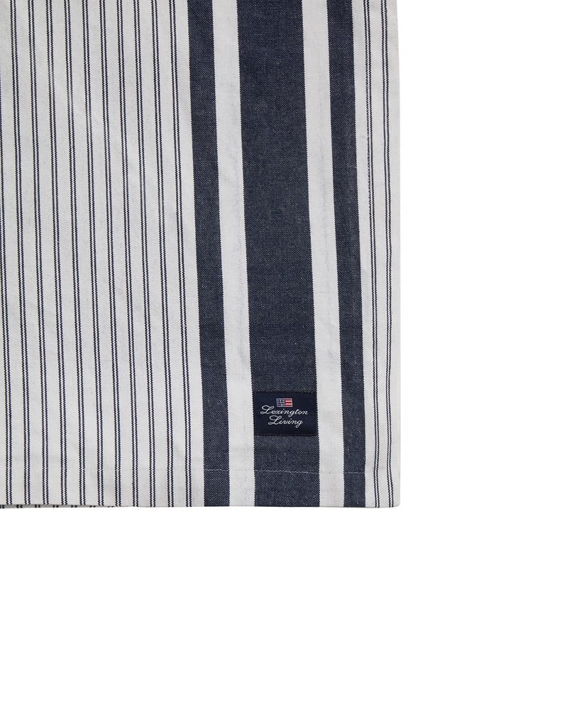 Lexington Icons stribet oxforddug, hvid/blå