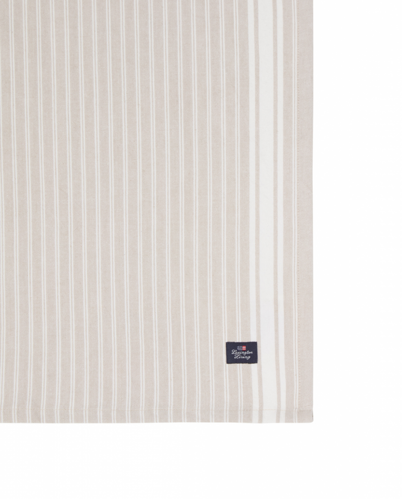 Lexington Icons stribet oxfordserviet, hvid/beige