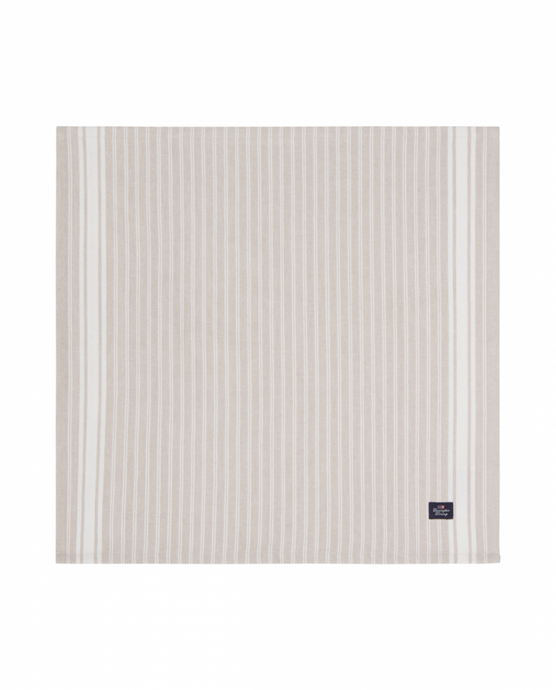 Lexington Icons stribet oxfordserviet, hvid/beige