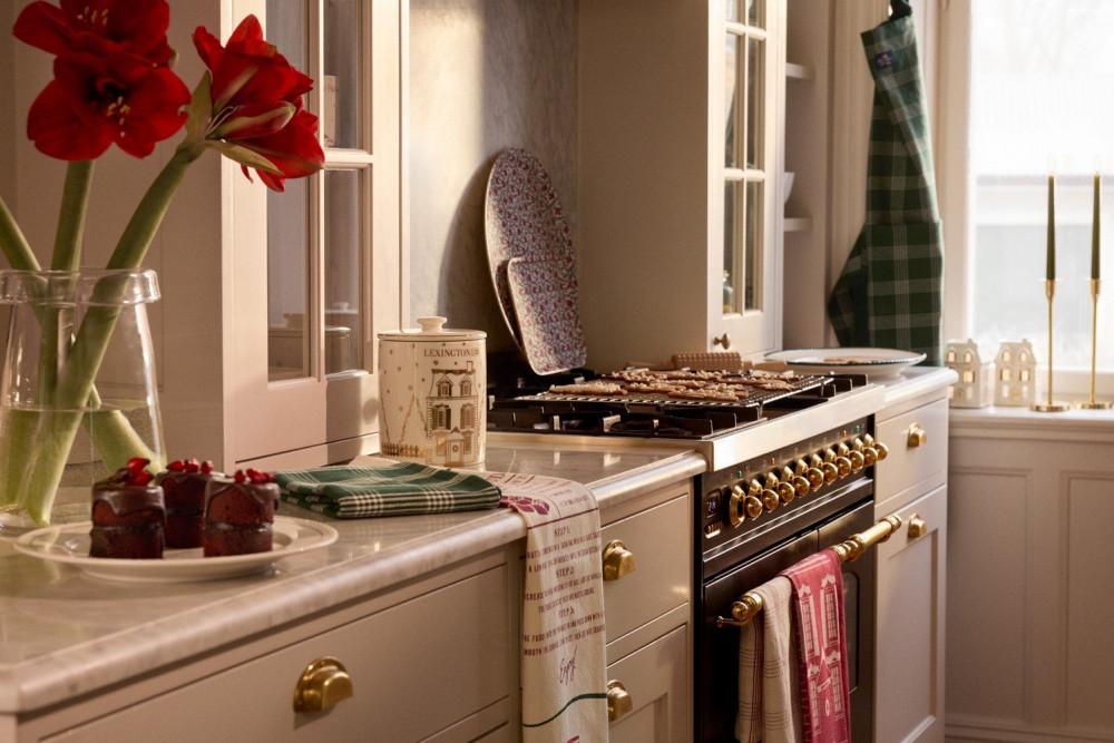 Lexington Julefudge køkkenhåndklæde i økologisk bomuld