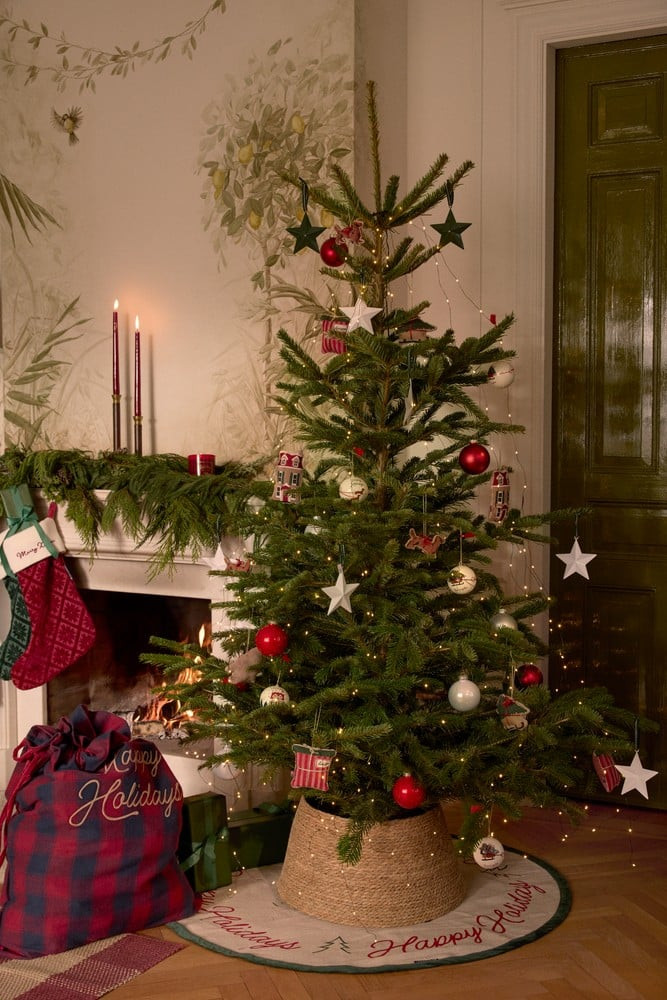 Lexington Jute/bomuld juletræsmåtte (dia 110cm)