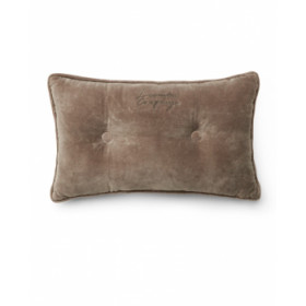 Lexington Knappet økologisk bomuldsvelour pude 50x30, stone