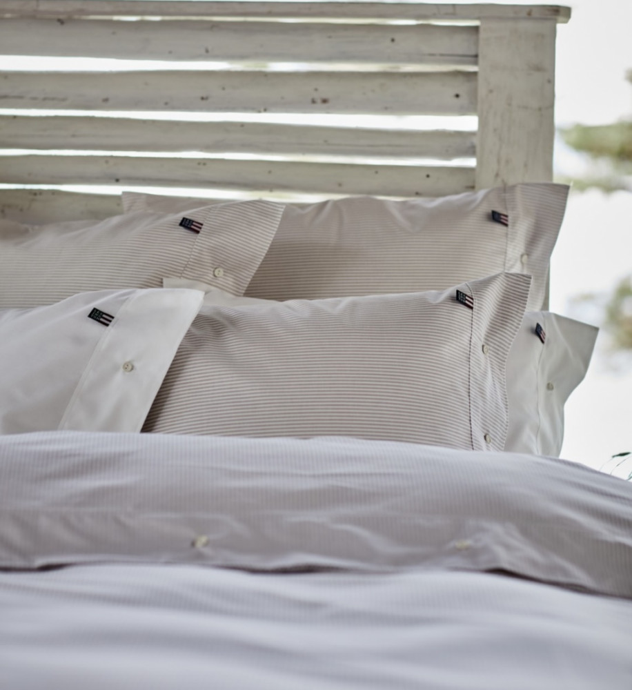 Lexington Pin point Beige/White Dynebetræk