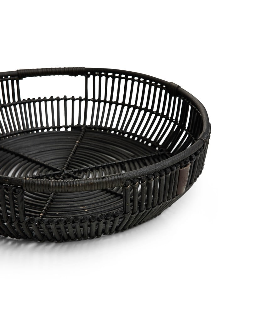 Lexington Rattan bakke i sort, large