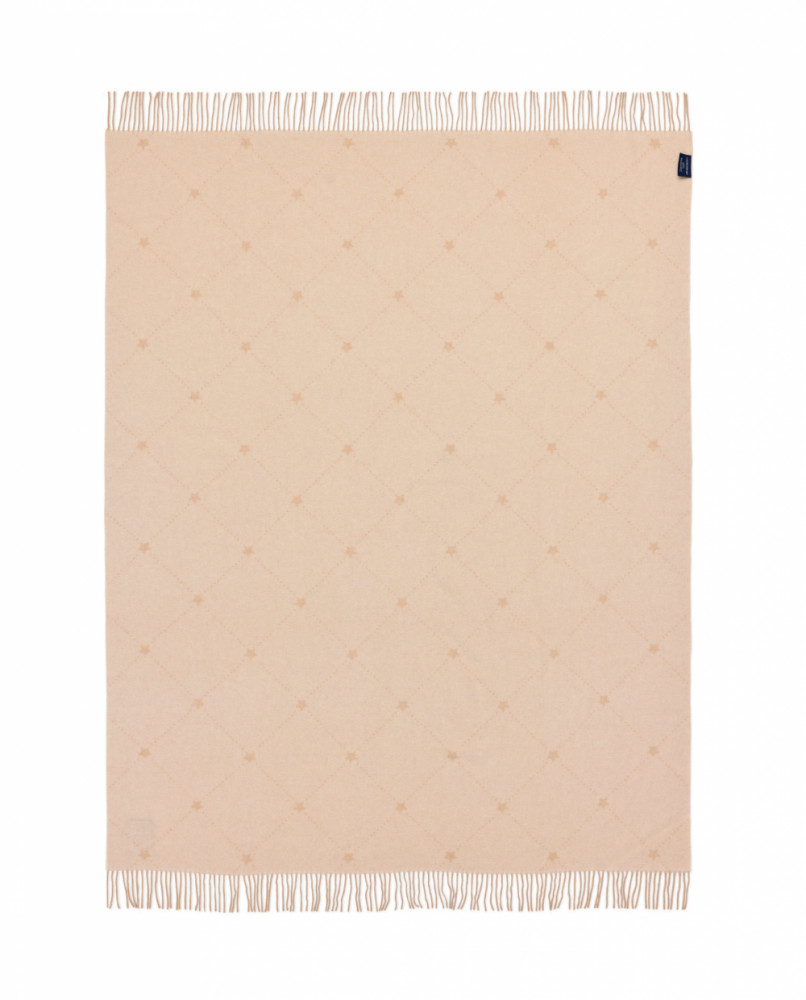 Lexington Signature Star Recycled Wool Throw, Beige/White