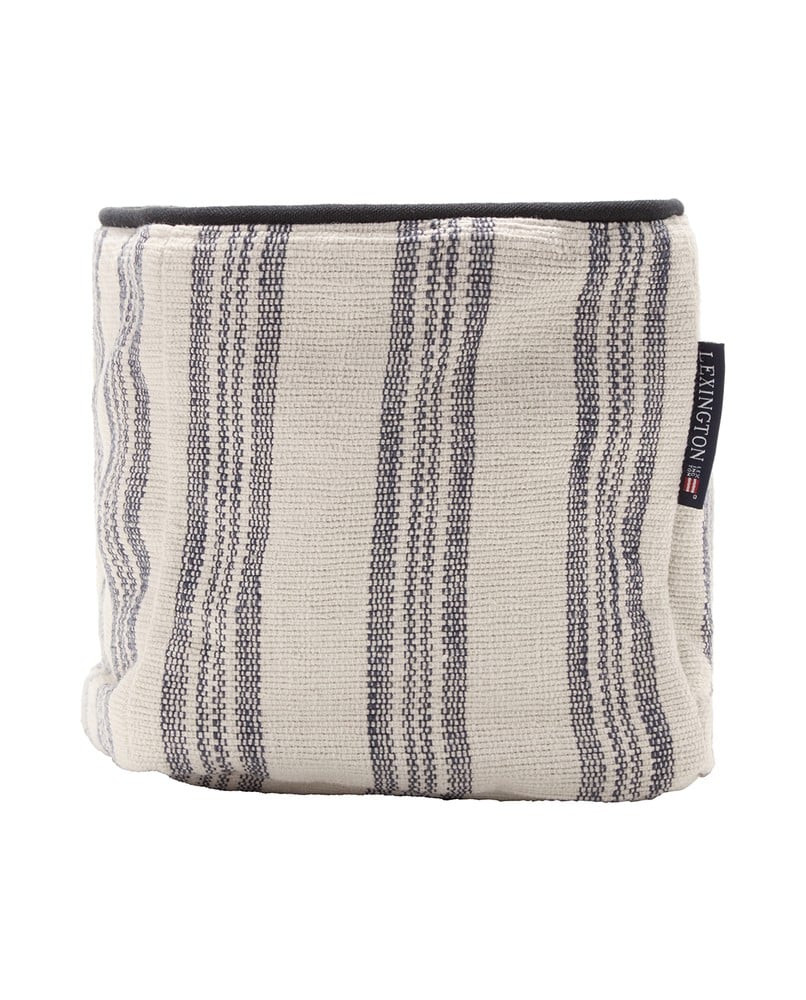 Lexington Stribet økologisk bomuld canvas kurve, sæt med 2